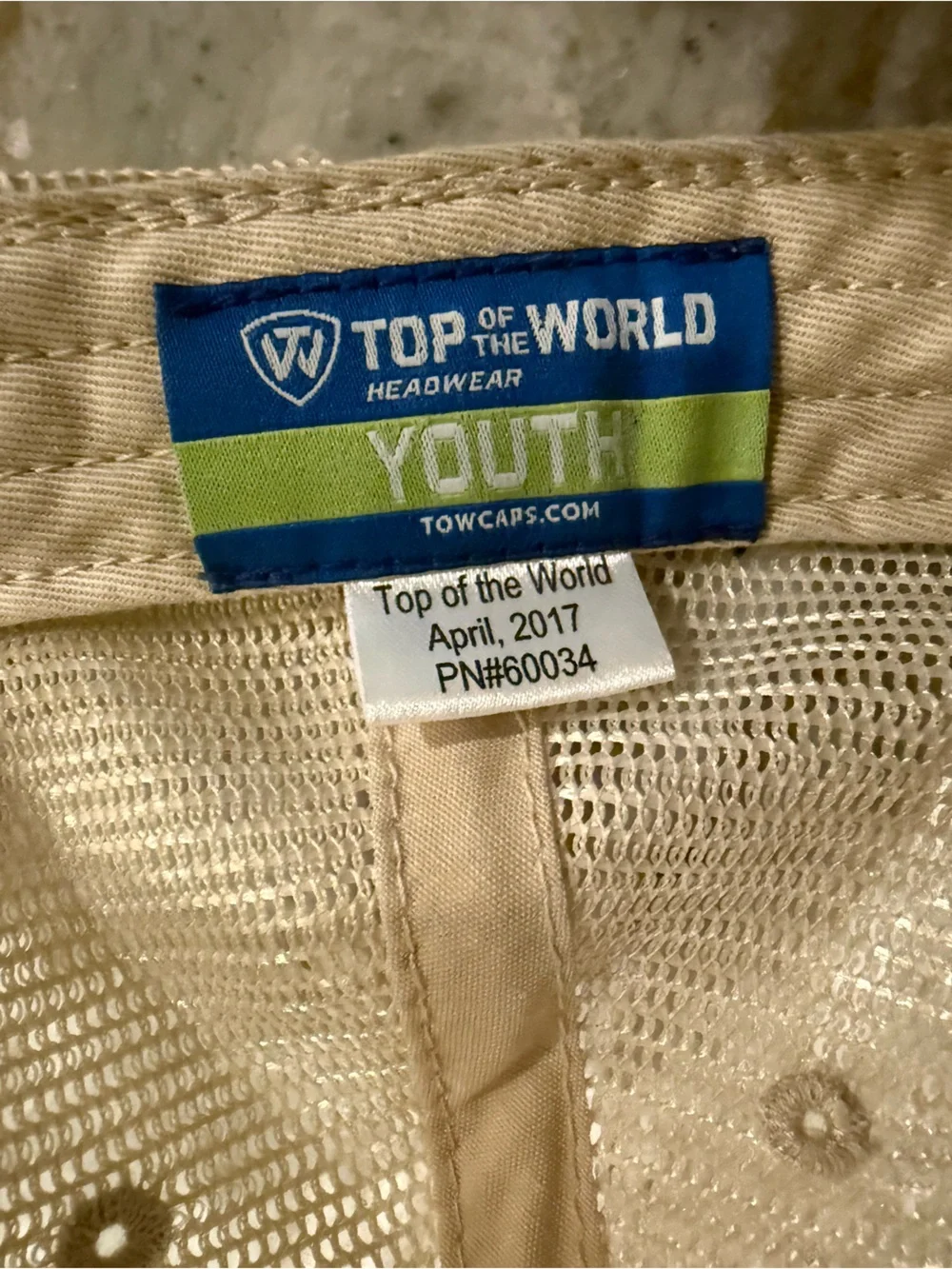 Top of the World Kids GT Embroidered Mesh Cap - Navy, Gold & Tan